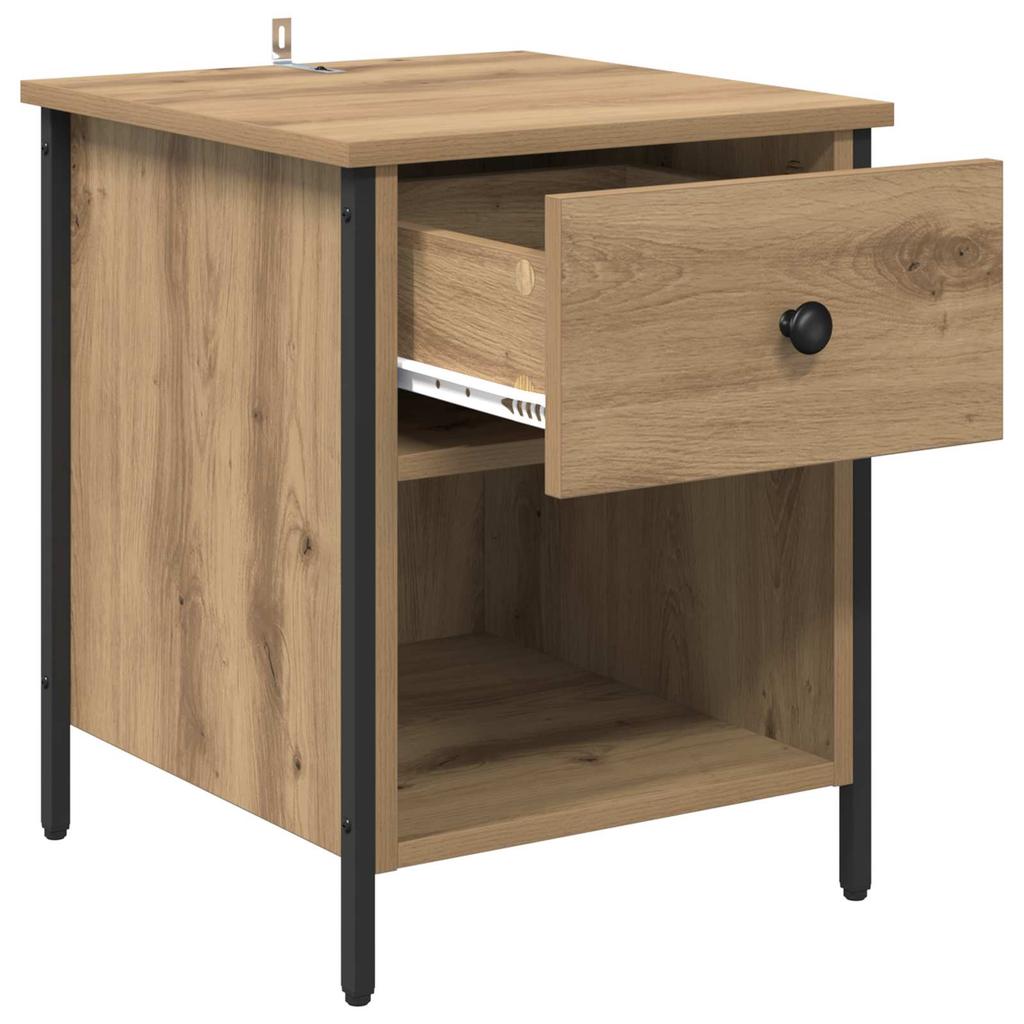 Artisan Oak Nightstand 40 x 42 x 50 cm Particleboard
