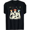 European Sizes Retro Dinosaur & UFO Graphic T-Shirt, Ideal for Parties, Festivals, Sports & Home Wear