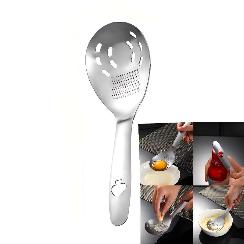 Potato Masher with 3 in 1 Design Includes Slotted Spoon Egg Separator For Efficient Multi Purpose Kitchen Cooking