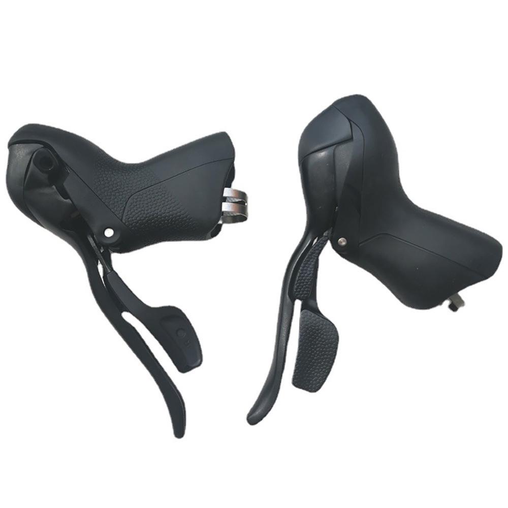 MicroNew Dual Control Road Bike Shifters: 2/3-speed Front, 7/8/9/10/11-speed Rear Derailleurs.
