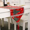 Christmas Party Tablecloth Snowman Santa Claus Table Runner Deer Xmas Tree Snowman Wedding Knitted Fabric Table Flag Home Decor