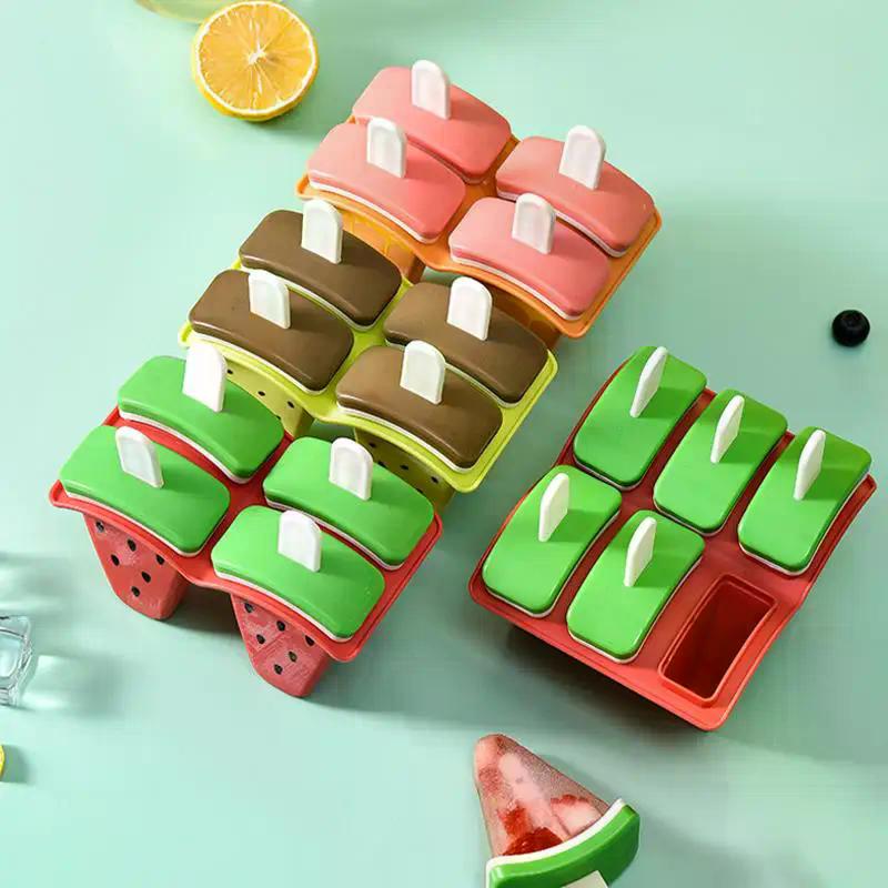 Eisform mit Deckel Wassermelonenformform DIY Hausgemachte Eis am Stiel Form Saft Milch Küche Eiscreme Herstellungswerkzeuge
