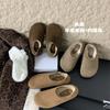 Lazy Wind! Retro Round Head Ugly Cute One-pedal Boken Single Shoes 2025 Autumn and Winter Soft-soled Grandma Shoes