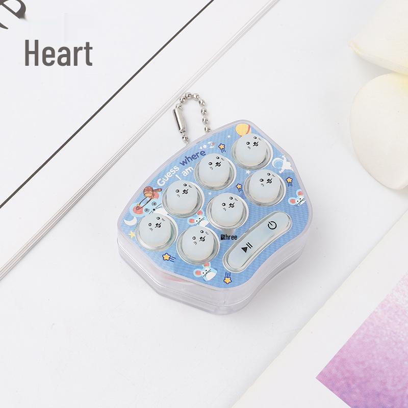 Mini Whack-a-Mole Keychain Toy – Cute Cartoon Pendant Electronic Game