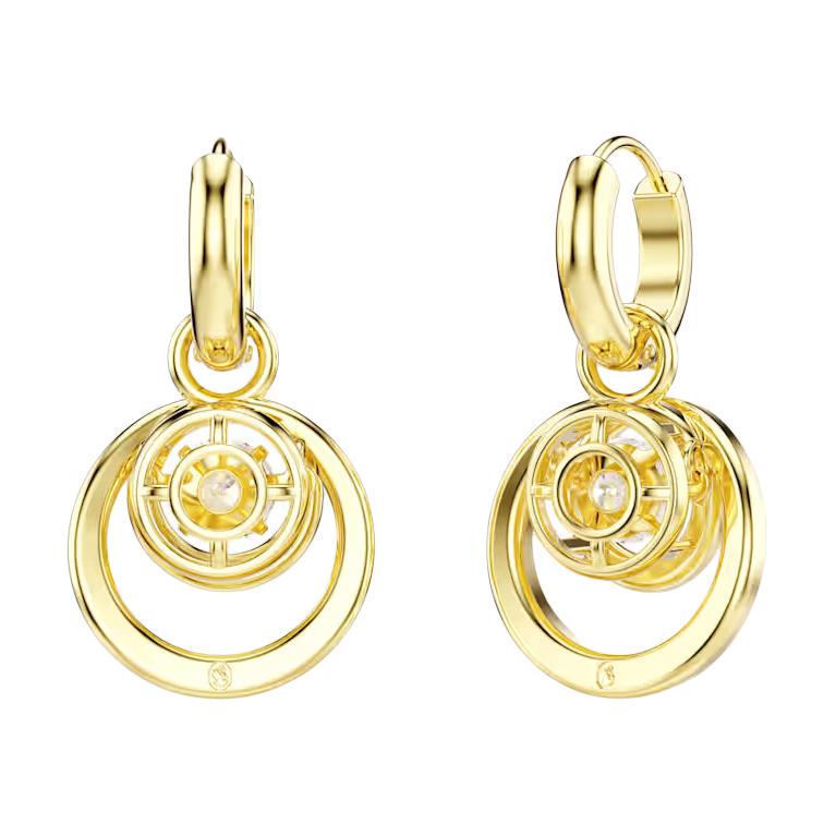 Swarovski Hyperbola Water Drop Design Cubic Zirconia Earrings Unisex Earrings White 5738249