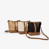 IELGY Ladies Bucket Bag Retro Fashion Simple Korean Version All-Match Stitching Messenger Bag