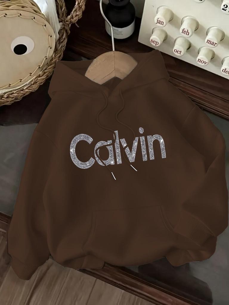 2025 EU Size Unisex Hooded Sweatshirt with CaIvin Print – New Style