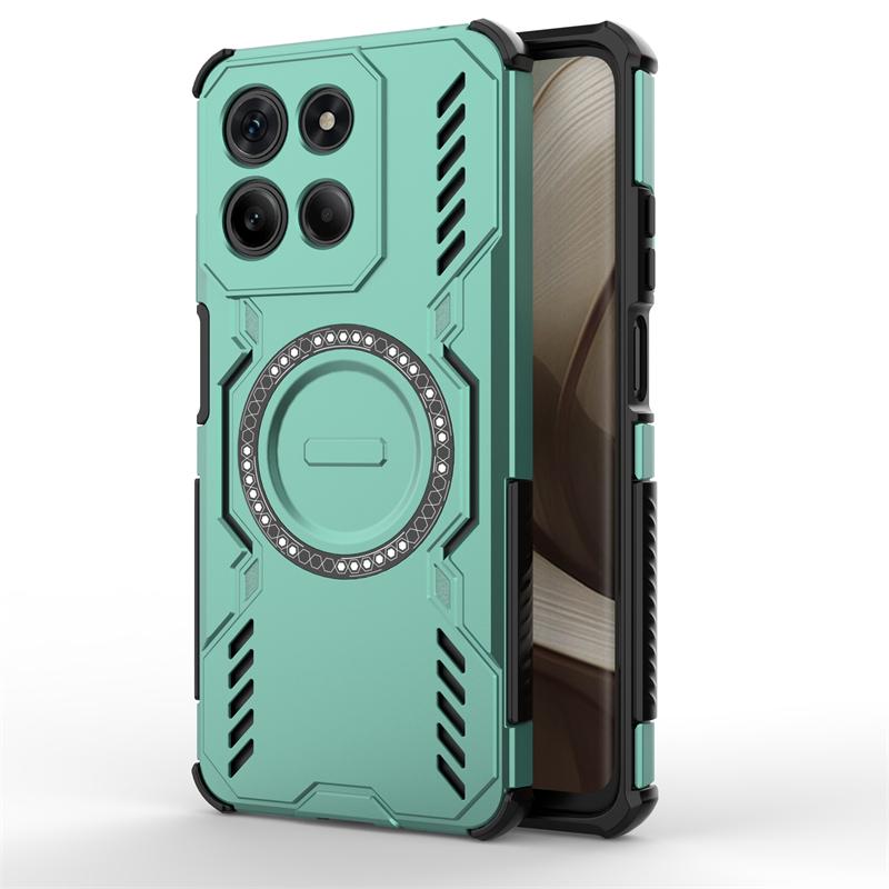 

Чехол для Motorola Moto G15 Для Moto G15 Противоударный Магнитная адсорбция Беспроводная зарядка Задняя крышка Для чехла Moto G15 6,72 дюйма Motorola Moto G15 зелёный