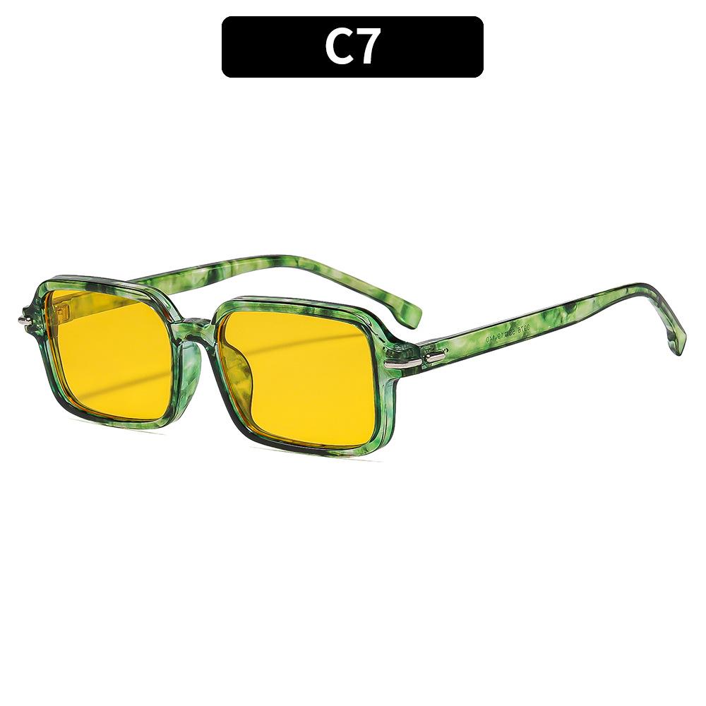 2025 Fashion Vintage Square Sunglasses Women Men Popular Design Sun Glasses Black Narrow Frame UV400 Shades Multi Color Beach