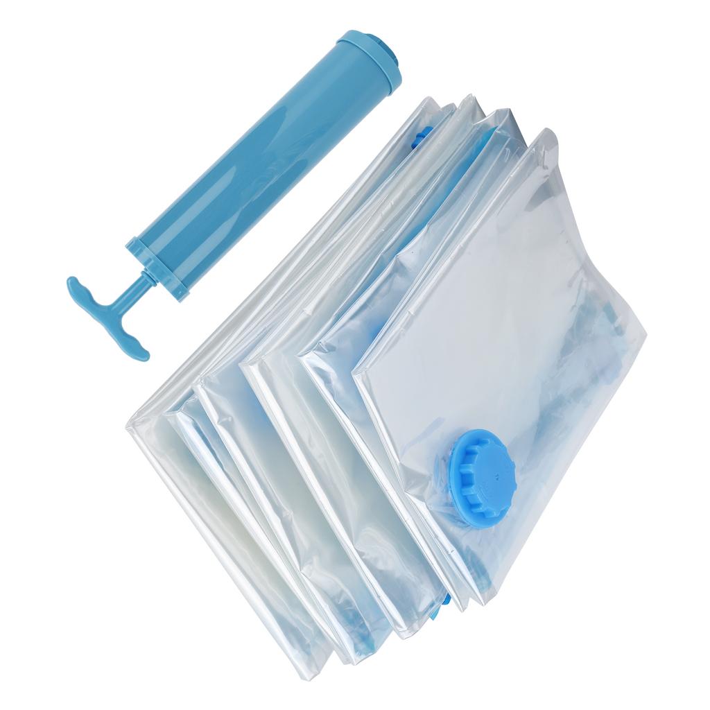 6 Stück Steppdecken Vakuum Aufbewahrungsbeutel Transparent Reise Decke Kleidung Vakuum Komprimierter Beutel(Vakuum