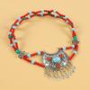 Tibetan Exotic Style Retro Headdress Female Bohemian Forehead Eyebrow Pendant Travel Photograph Xizang Style Forehead Chain