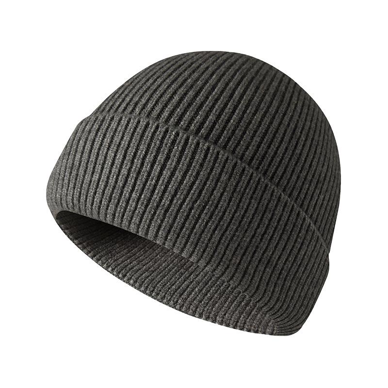 Light Board Hat Men's Autumn and Winter Solid Color Wool Hat Knitted Pullover Hat Warm Ear Protector Cold Hat Street Dance Hat Tide