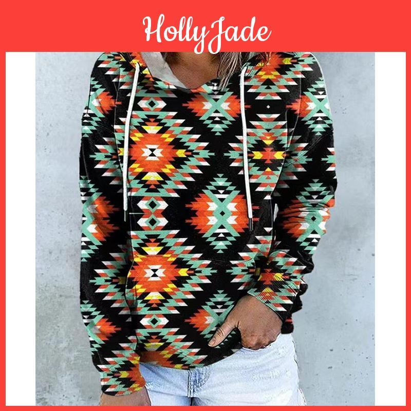 Western Hoodies Style Ethnic Aztec 3d Print Women Retro Streetwear Oversized Pullovers Hoodie Hooded Sweatshirts Woman Clothing
