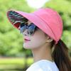 Women's Pure Color Face Mask Sun Hat Comfortable Breathable Size Top Fashion Empty Hat Versatil H2R9
