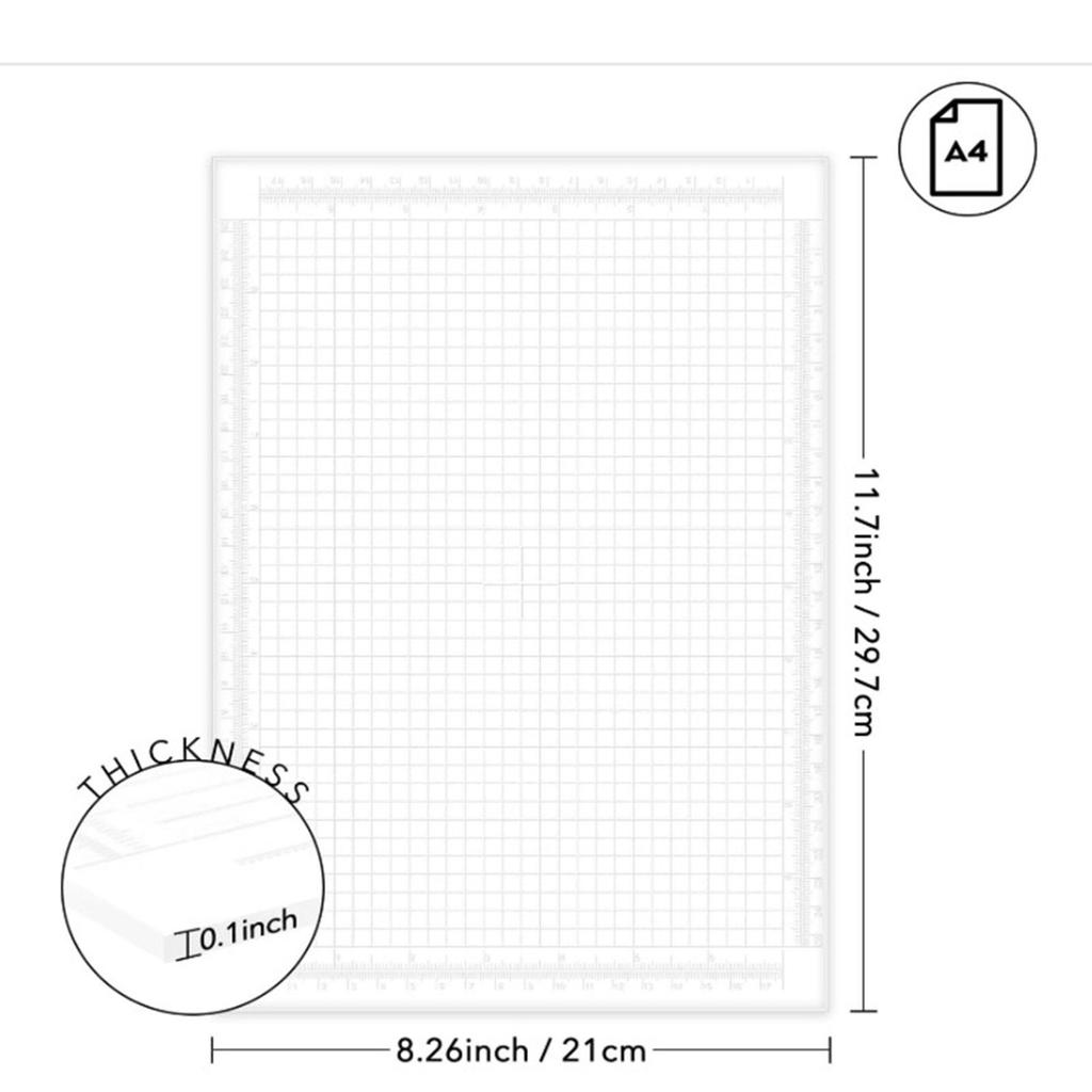 Portable Stencil Stamp Sticky Mat Durable PVC Non Slip Craft Sheet for Layered Stencils Templates and DIY Art Projects