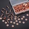 50 Sets Copper Rivets and Burrs Washers Leather Copper Rivet Fastener for Collars Leather DIY Craft Supplies