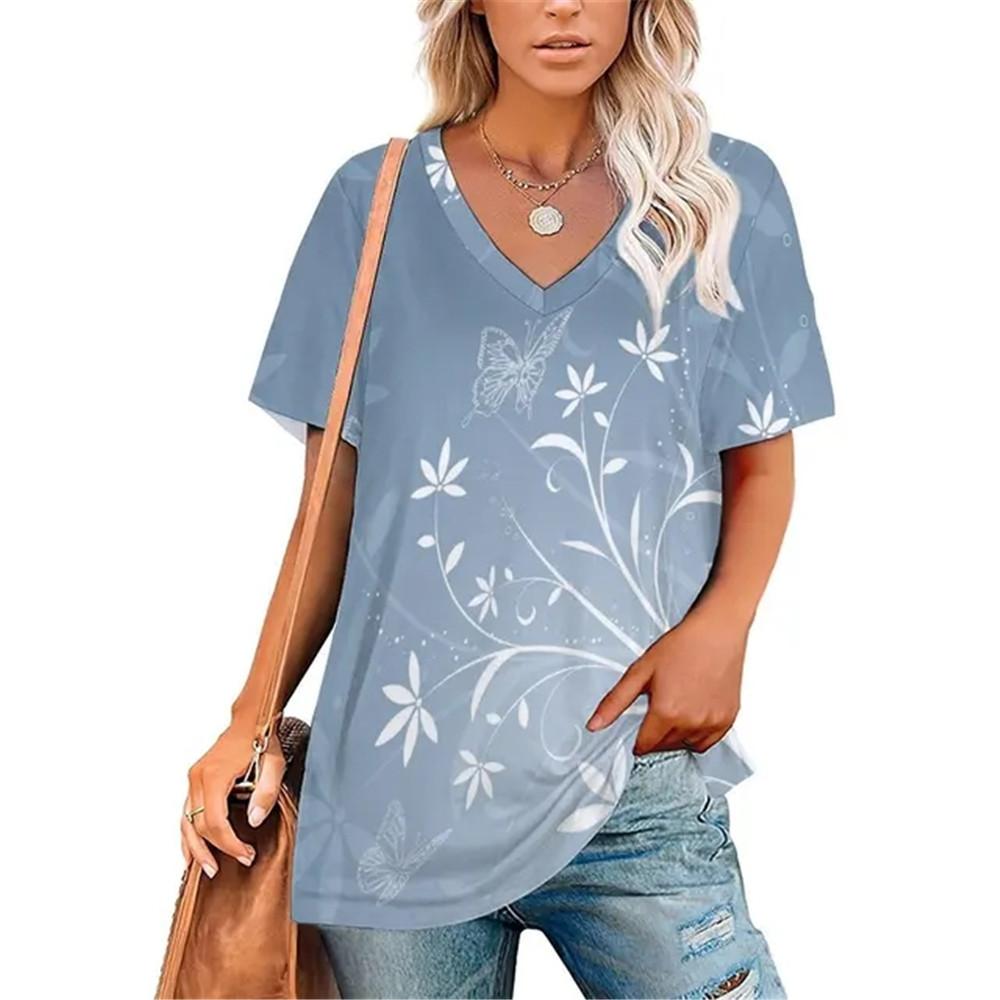 

Сексуальный пуловер с v-образным вырезом, универсальная футболка, женские футболки с градиентным принтом, одежда унисекс, винтажная уличная одежда, повседневный стиль, модная уличная одежда 2XL