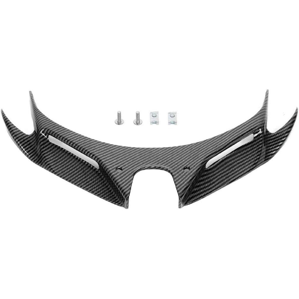 KIMISS Front Aerodynamic Winglets, Carbon Fiber Style Front Fairing Aerodynamic Wing Cover Fits for Kawasaki Ninja 250/400 2018-2020