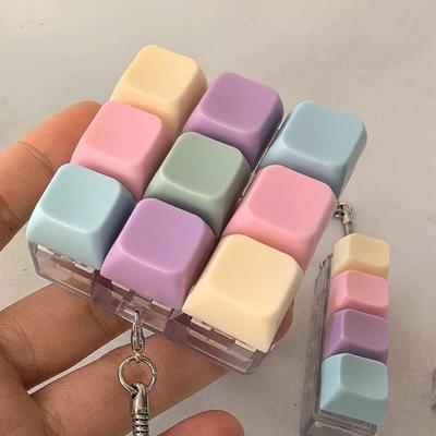 Fidget Decompression 1/4/5/9 Keyboard Key Toy Anti Stress Finger Keyboard Games For Adults Antistress Toys Boys Girls Keychain