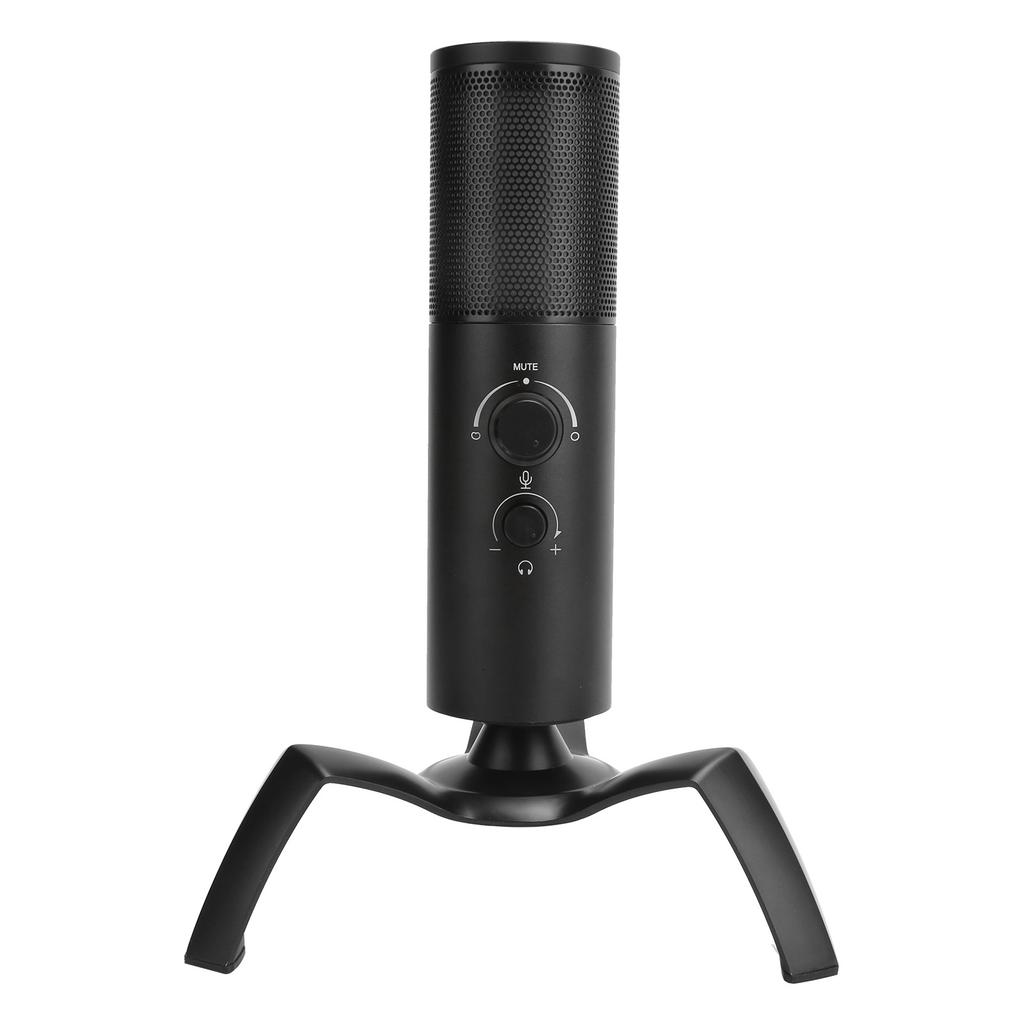 PC USB Condenser Microphone Dual Directional for Laptop Karaoke Live Broadcast RecordingBlack