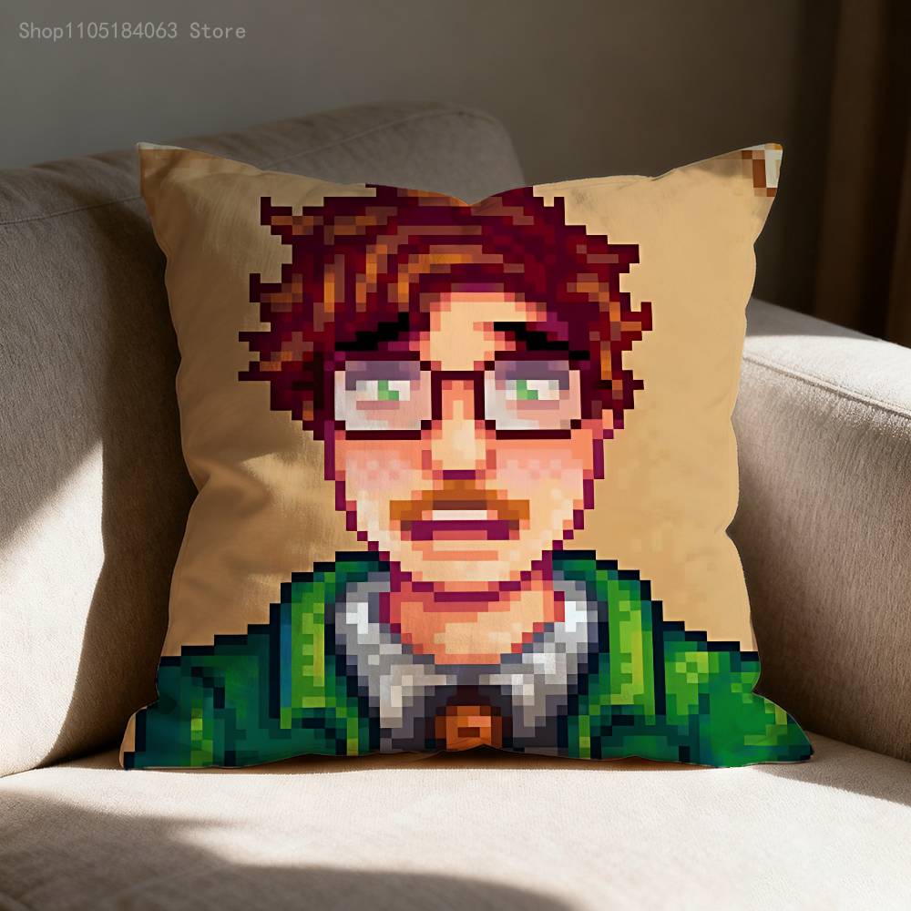 Alex Haley S-Stardew V-Valley Throw Pillow Case For 45X45Cm 55X55Cm 30X30Cm Square Car Pillowcase Home Bedchamber Decor Gift