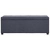 Storage Bench with Compartment 116 Cm Dark Grey Polyester
