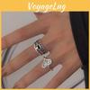 Exquisite 925 Silver Open Heart Ring For Women In Elegant Minimalist Design