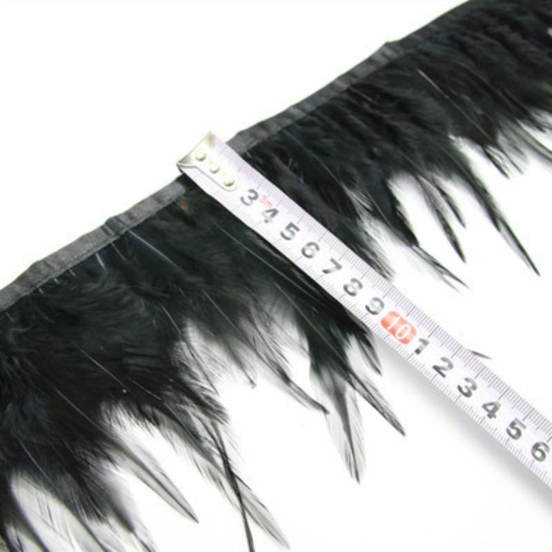 Diy White Feather White Tip Cloth Strip Jewelry Handicraft Decoration Wedding Dress Skirt Clothing Accessories