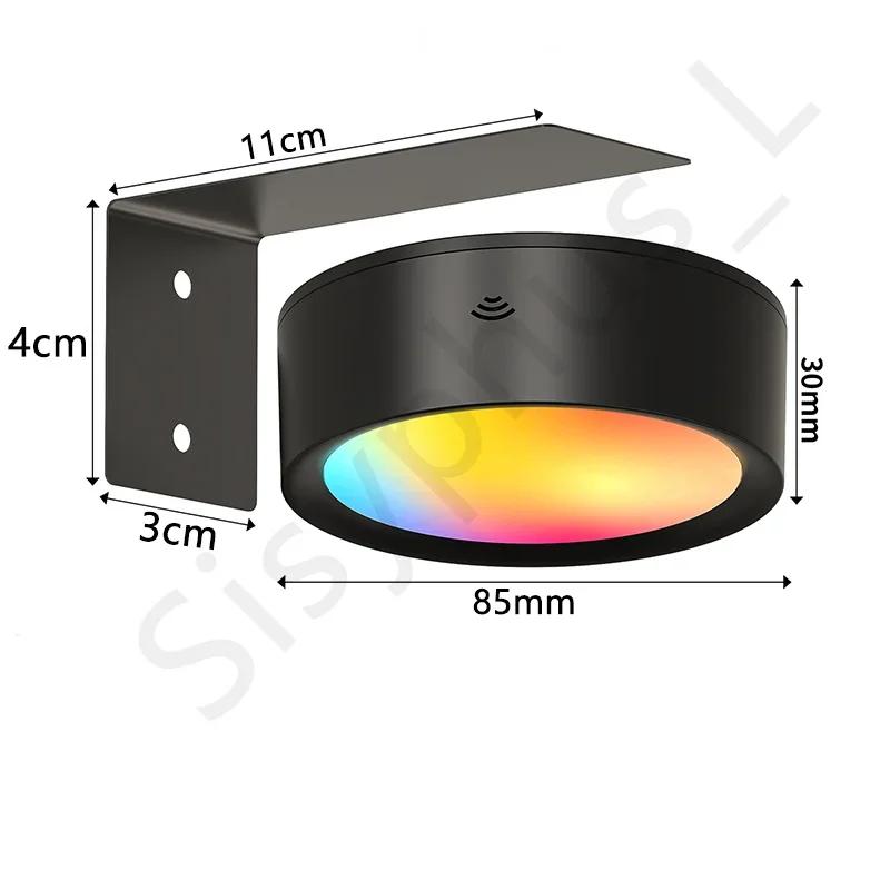 Wall Mounted Wireless Picture Light with Remote Control Dimmable Battery Operated Adjustable 13 Color Light for Artwork Display