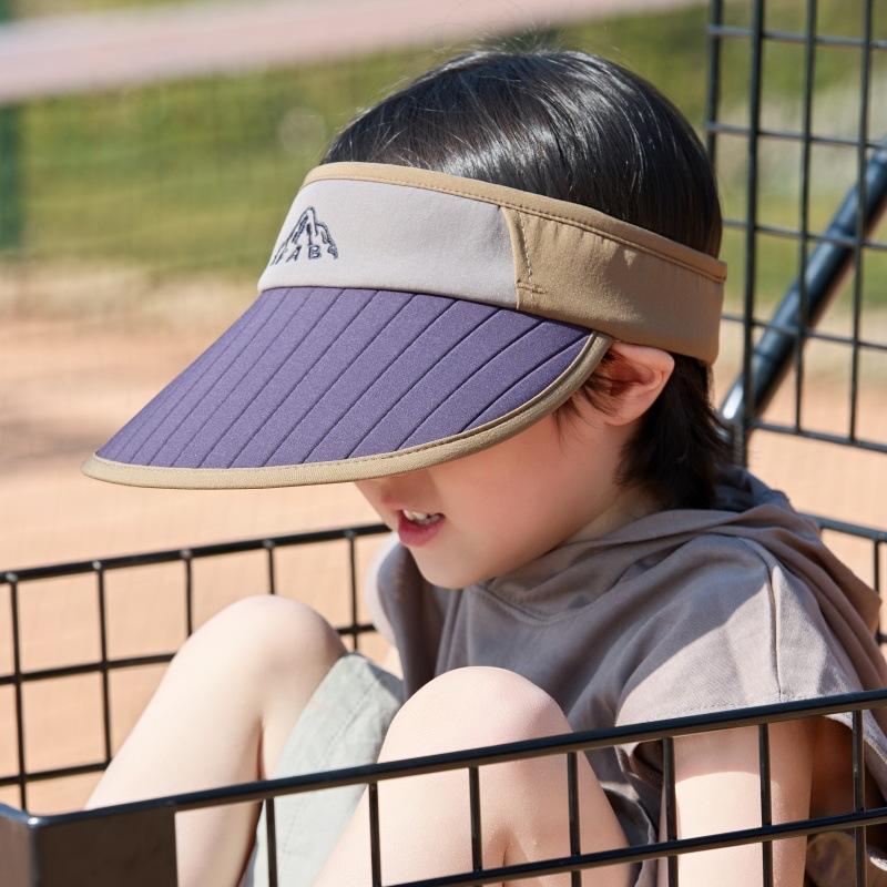 Foldable Empty Top Sun Protection Hat Boys And Girls Children'S Hat Big Brim Versatile Outdoor Uv Protection Sun Hat