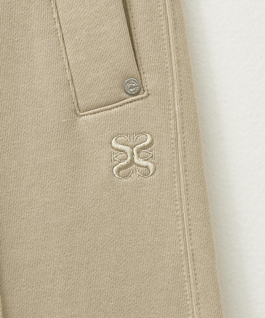 Seteo Cotton Elastic Waist Sweatpants Beige (Type A)