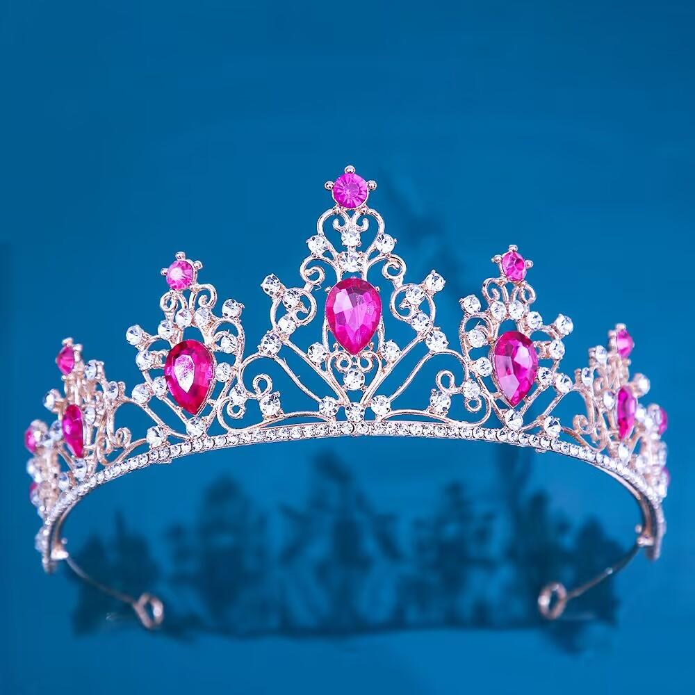 15 Colors Crystal Crown Tiara Rhinestone Prom Diadem Bridal Wedding Hair Accessories Jewelry Crown Tiara for Women Bride