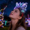 Hair Hoop 2026 Shiny Sequin Headband Elastic Festive Hairband with Plush Ribbons Colorful New Year Party Accessory