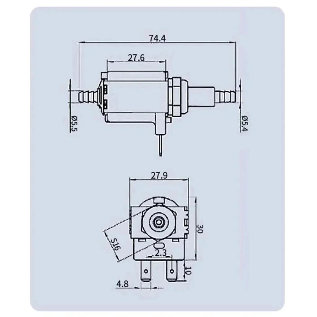 JYPS-2/4 Electromagnetic Plunger Pump AC 220V-240V 7W Water Suction System for Steam Iron/Mop/Garment Steamer/Coffee Machine