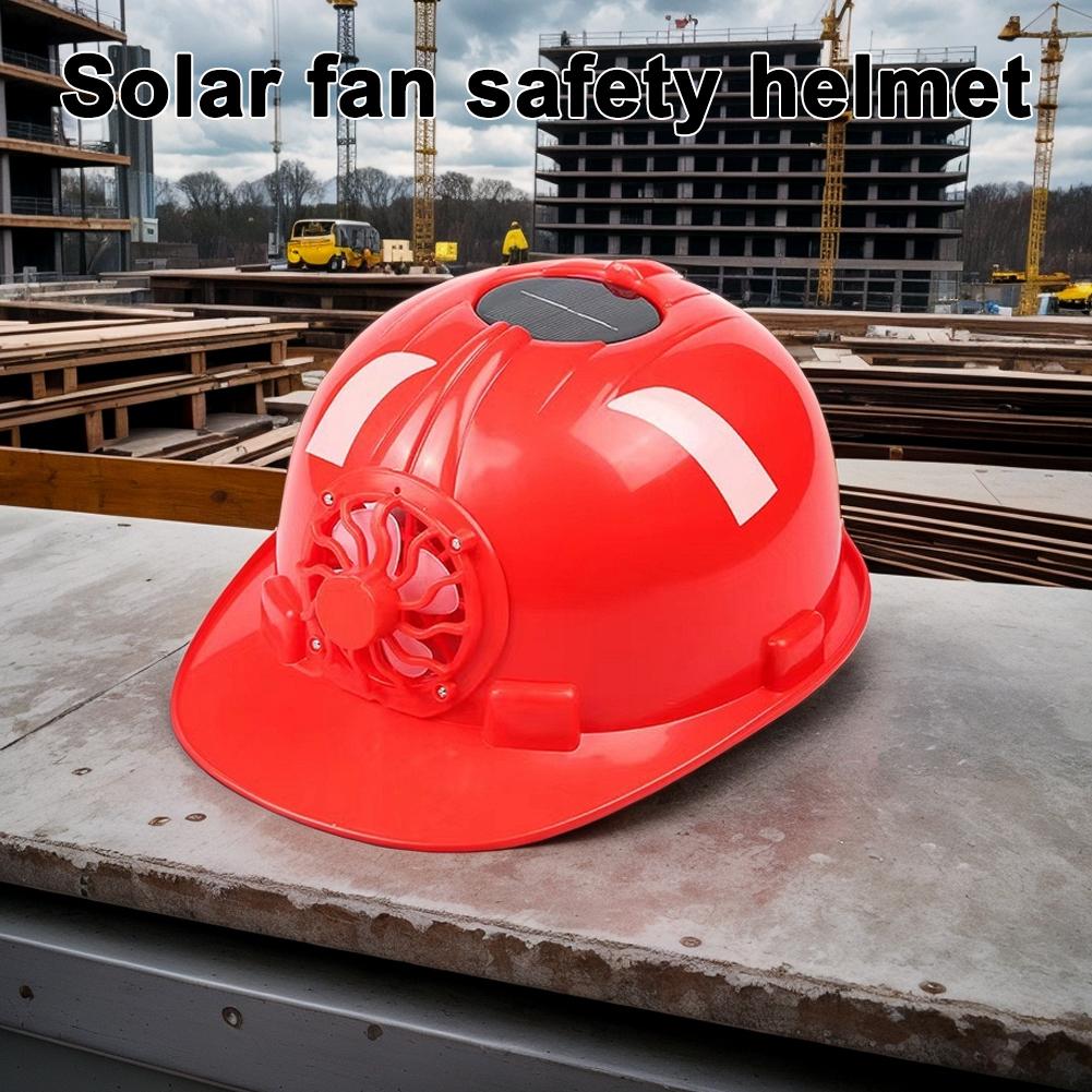 Solar Power Fan Helmet Outdoor Working Safety Hard Hat Workplace ABS Material Protective Cap Safety Hard Hat With Solar Fan