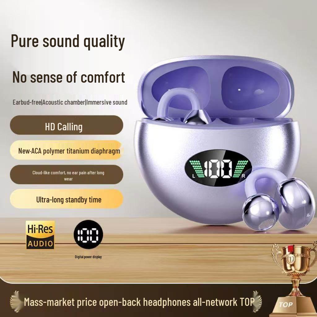 2025 Wireless Bone Conduction Clip-on Headphones: Binaural, High-Value, Super Clear Sound, Long Standby