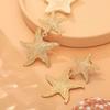 Bohemia Punk Metal Starfish Stud Earrings For Women Gold Color Sea Star Geometric Earrings Summer Beach Jewelry