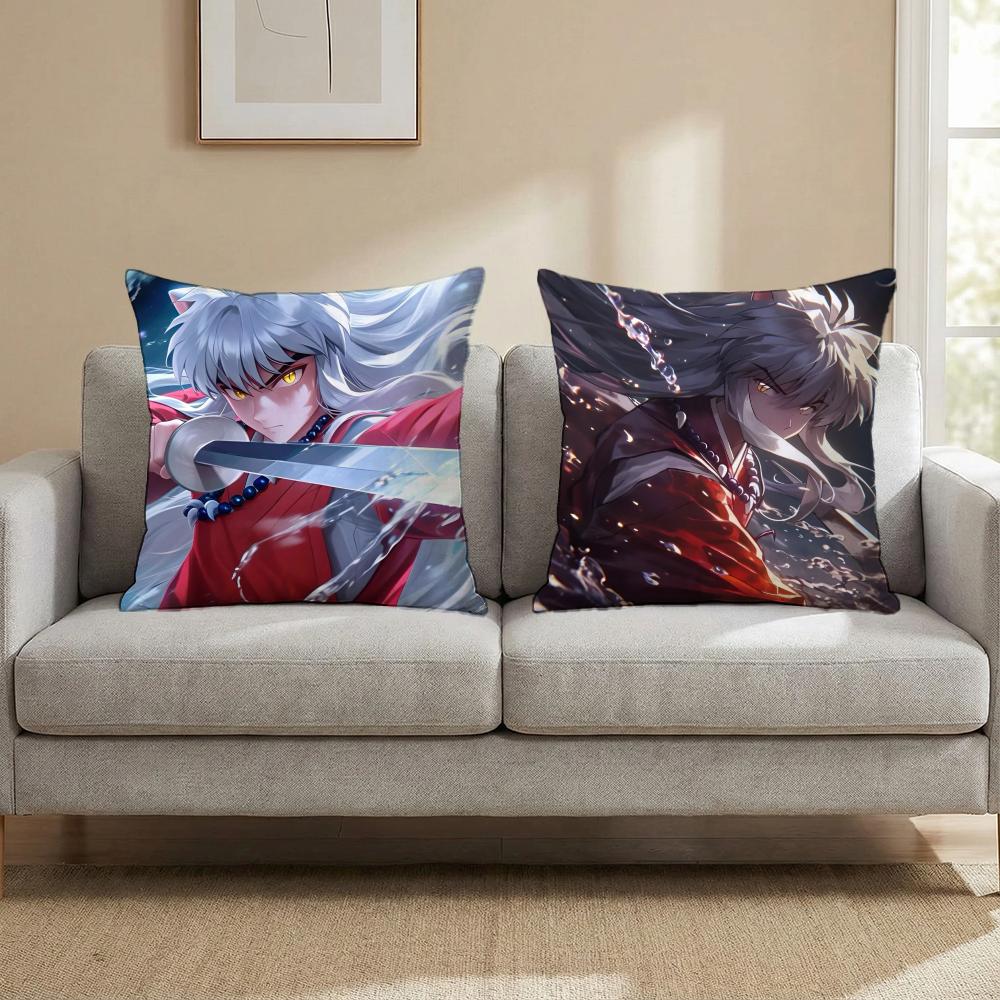 Anime classic I-Inuyasha Cushion Cover Multi-Scene Pillow Cover for Home & Car - Reversible, Soft & Durable for Daily Use