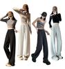 Women's Dark Gray Slimming Straight-Leg Sweatpants - Spring/Fall 2025