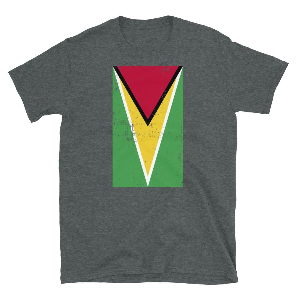 

Guyana South America Georgetown Distressed Flag Short-Sleeve Unisex T-Shirt 2XL
