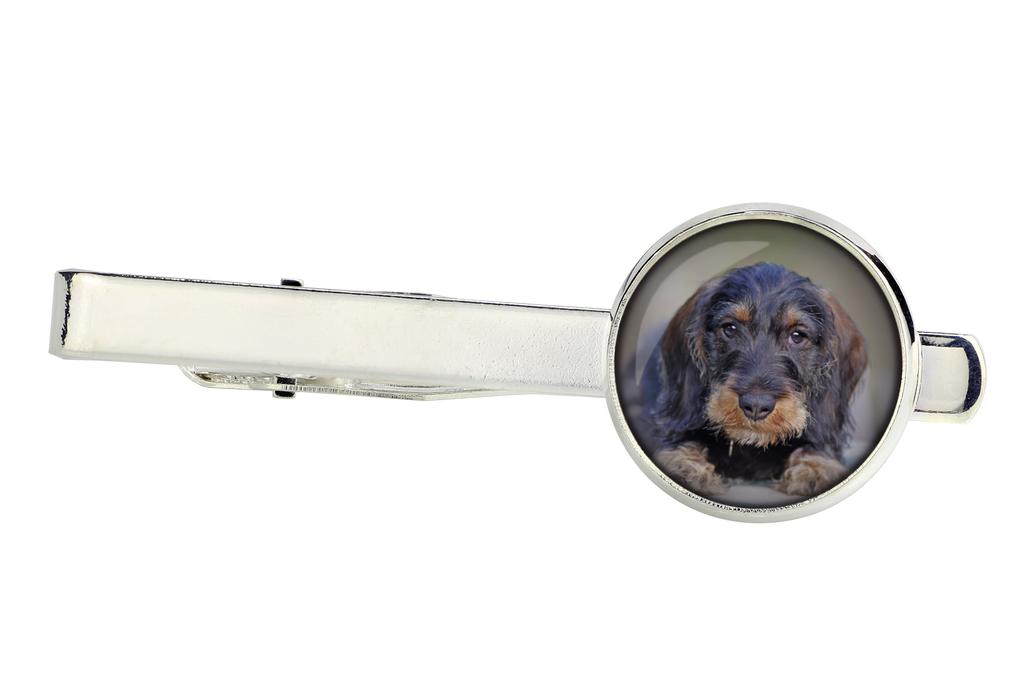 Dackel Rauhhaar, Wiener Hund, Dachshund - Manschettenknöpfe und Krawatte mit Ihrem Foto, eine Anzugdekoration, Herrenschmuck von der Marke Art-Dog.