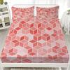 Fitted Sheet Set Starlight Geometric 3D Printed 100% Polyester Mattress Covers Breathable Bedding Set Bedroom Decor 2 Pillowcase
