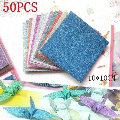50 Stück 10*10cm Geburtstags- Valentinstagsgeschenk Einfarbig Origami Handgemachtes Papier Herz Mischfarben Romantisch für Liebende