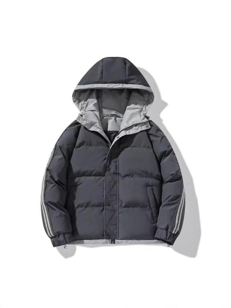 Men's Thickened Warm Hooded Winter Cotton Jacket - Trendy, Loose-Fit Coat
