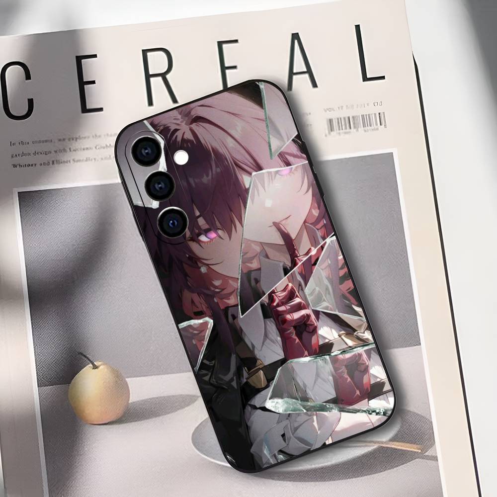 Kafka H-Honkai S-Star R-Rail Phone Case For Samsung Galaxy A73,A72,A71,A70,A53,A52,A51,Soft Silicone Black Cover Samsung a40