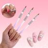 3 Pcs 3d Acrylic Nail Brush Set, Nails Design Brushs With Non-Slip Handle, Purple Flower Brush Tools for Women Diy Home Salon Nail Practice Kit