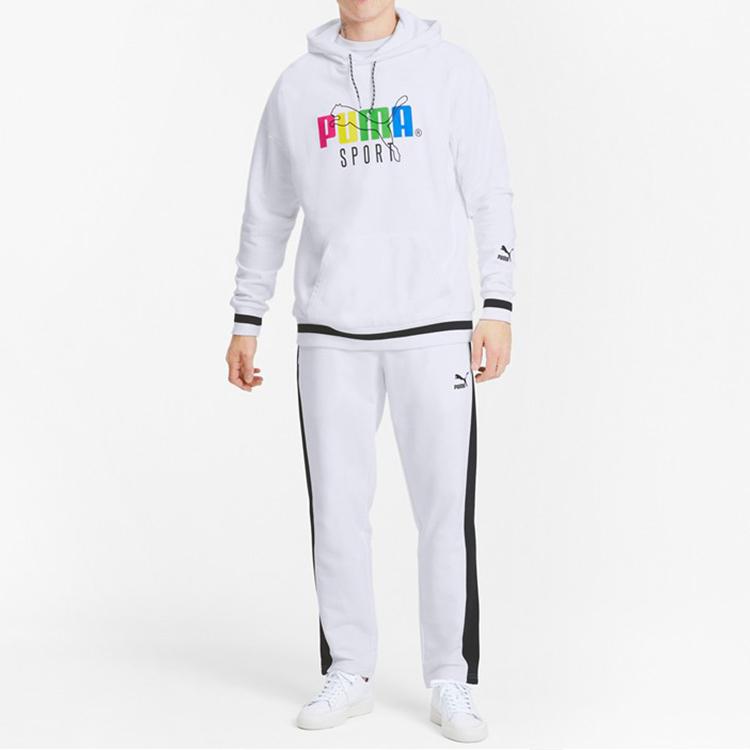 Puma Casual Drawstring Hoodie Men Tops White 597340-02