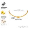 Hot Sale Love Heart Strap Chain Choker Necklace,18K Gold Plated Stainless Steel Necklace for Women,Charm Party Jewelry Gift