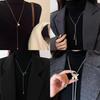 Cross-border Simple Butterfly Adjustable Necklace Niche Versatile Light Luxury Sweater Chain Women's High-end Fashion Temperament Jewelry