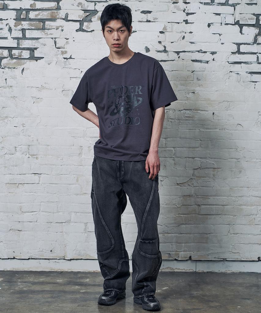 Peideu Pd Studio Charcoal Short Sleeve T-Shirt